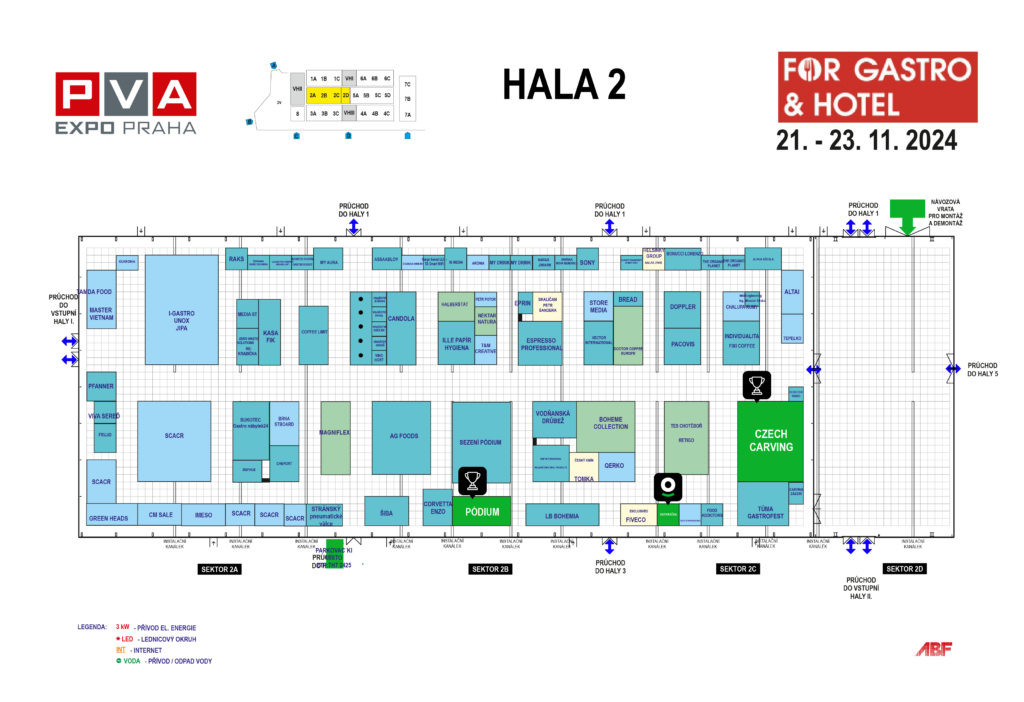 mapa for gastro a hotel